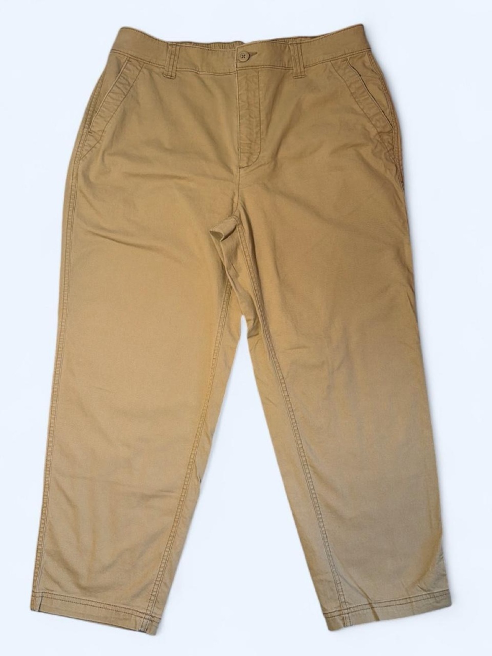 Women’s Tan Casual 3/4 Length Chino Pants